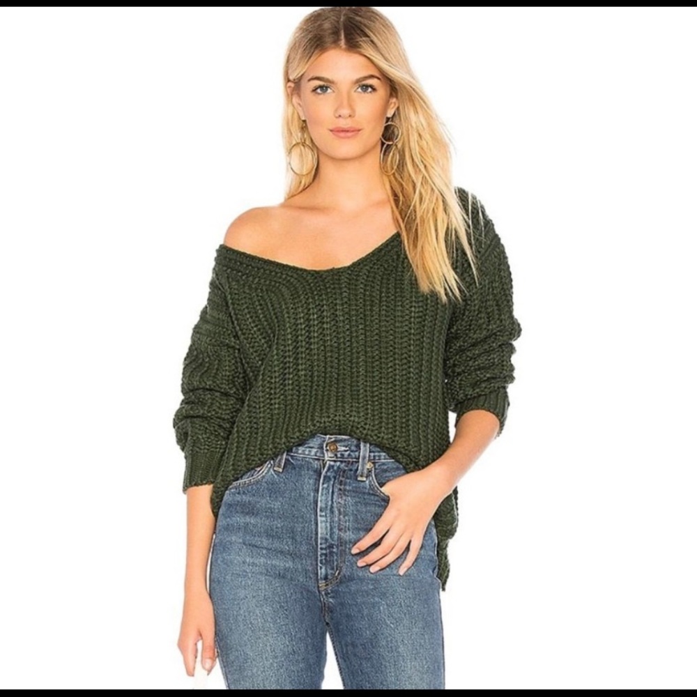 Green Chunky Majorelle Sweater | Revolve